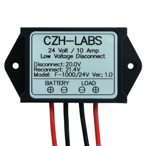 CZH-LABS Low Voltage Disconnect Module LVD, 24V 10A, Protect/Prolong Battery Life.