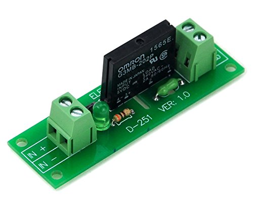 ELECTRONICS-SALON DC5V 1 Channel DC-AC 2Amp G3MB-202P Solid State Relay SSR Module Board.