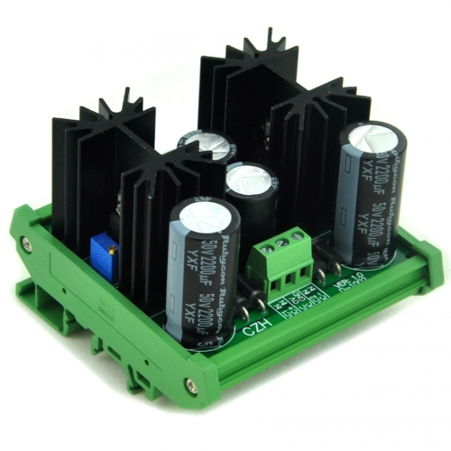 CZH DIN Rail Mount Positive/Negative 1.25~37V DC Adjustable Voltage Regulator Module.
