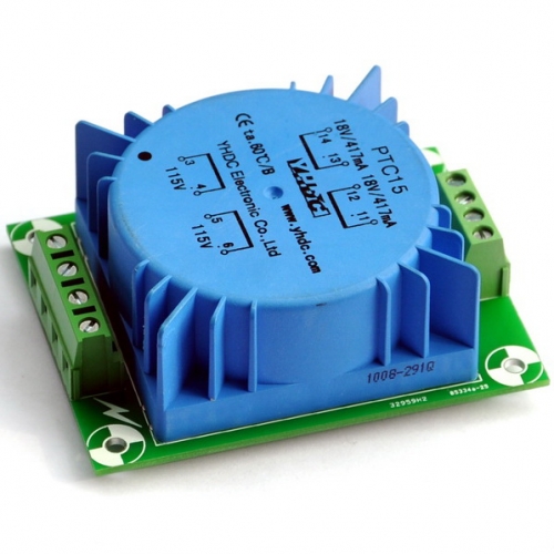 AUDIOWIND In 115/230Vac Out 2x18Vac 15 Watts(VA) Encapsulated Toroidal Power Transformer.