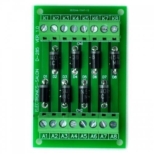 ELECTRONICS-SALON 8 Individual Diode Module Board, 1N5408 3A 1000V.