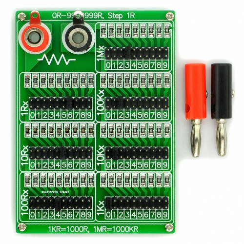 ELECTRONICS-SALON 1R - 9999999R Seven Decade Programmable Resistor Board, Step 1R, 1%, 1/4W.