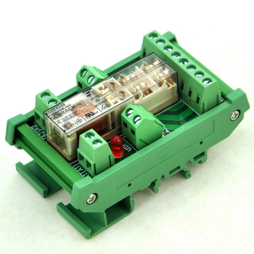 DIN Rail Mount Safety Relay Module, 48V AC/DC, SR6B4048, 4PST-NO DPST-NC.