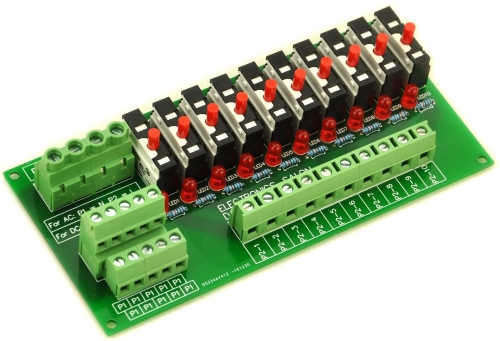 Panel Mount 10 Position Thermal Circuit Breaker Power Distribution Module.