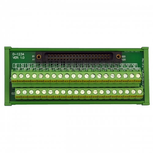 Compatible XW2B-40F5-P 40Pin Rectangular Connector-Terminal Block Conversion Module, for PLC Wiring. MD-D1234T-1