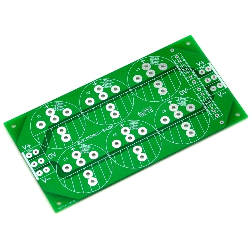 Capacitor Filter Bare PCB, Support 6pcs D35mm Electrolytic Capacitors.