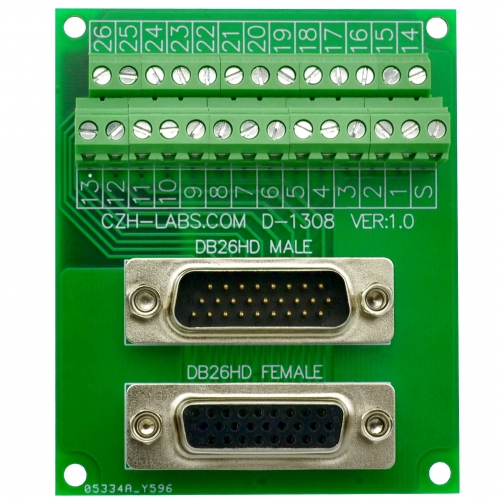 CZH-LABS DSUB DB26HD Male/Female Header Breakout Board, D-SUB Breakout Moudle.