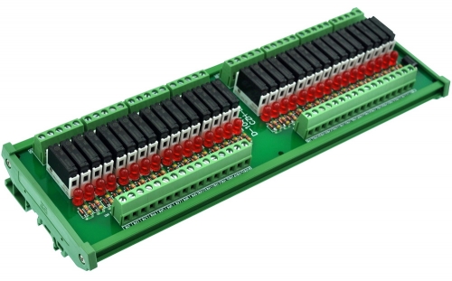 CZH-LABS Slim DIN Rail Mount DC5V Source/PNP 32 SPST-NO 5A Power Relay Module, APAN3105