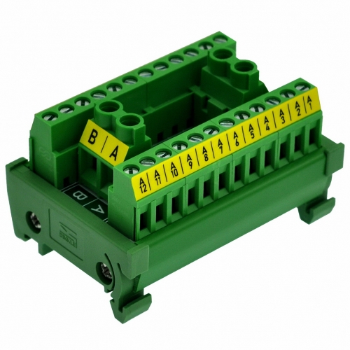 OONO DIN Rail Mount 30A/300V 2x12 Position Screw Terminal Block Distribution Module.