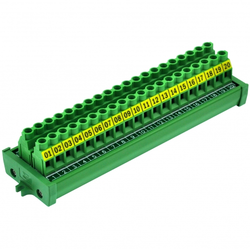 Screw Mount 30A/300V 20 Position Screw Terminal Block Distribution Module