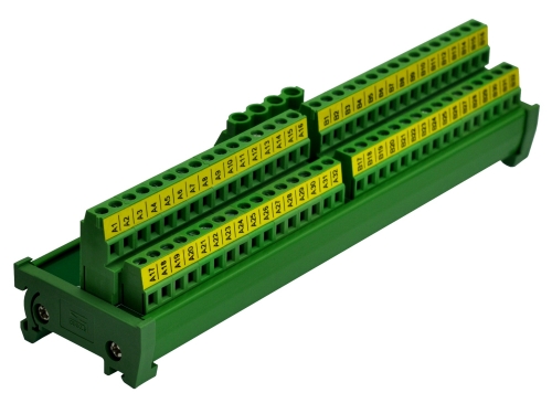 DIN Rail Mount 2x32 Position Screw Terminal Block Power Distribution Module