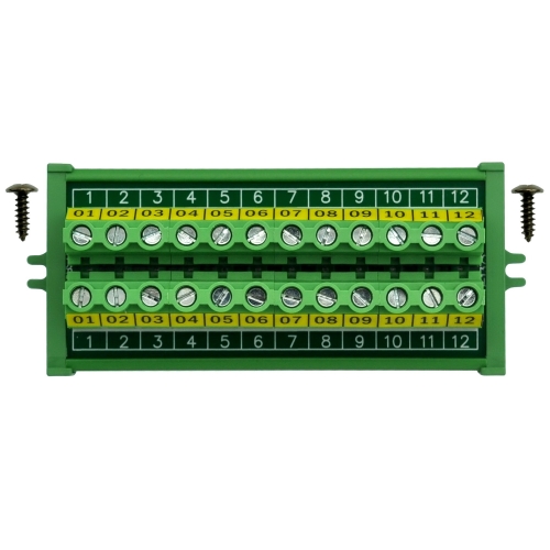 Screw Mount 30A/300V 12 Position Screw Terminal Block Distribution Module