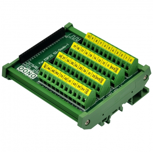 DIN Rail Mount Screw Terminal Block Breakout Module Board for ESP32-S2-Saola-1