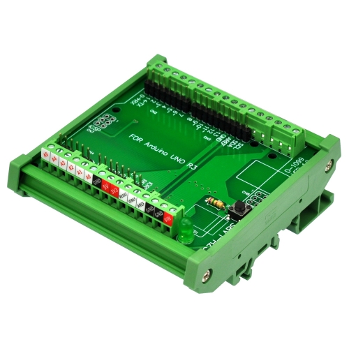 CZH-LABS DIN Rail Mount Screw Terminal Block Adapter Module, For Arduino UNO R3.