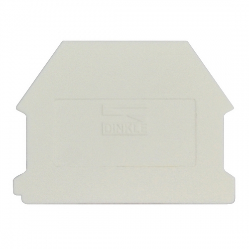 Dinkle DK4NC-WE DIN Rail Terminal Block End Cover - White