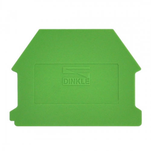 Dinkle DK4NC-GN DIN Rail Terminal Block End Cover - GREEN