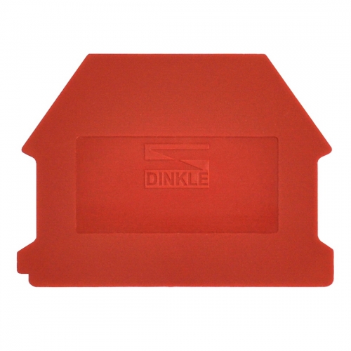 Dinkle DK4NC-RD DIN Rail Terminal Block End Cover - Red