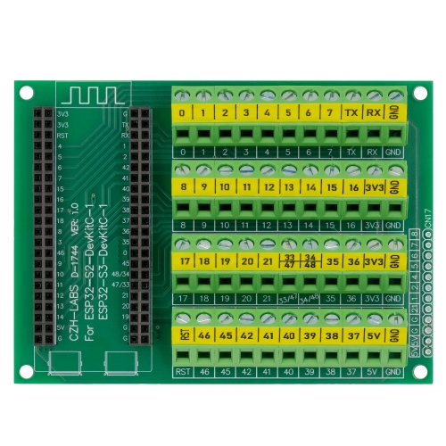 Terminal Block Breakout Board Module for ESP32-S3-DevKitC-1 ESP32-S2-DevKitC-1 Terminal Block Breakout Board Module for ESP32-S3-DevKitC-1 ESP32-S2-DevKitC-1