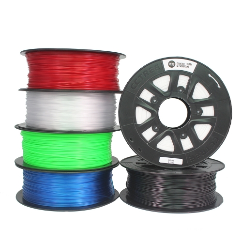 CCTREE 1.75mm PETG 3D Printer Filament Accuracy +/- 0.05 mm 1kg Spool (2.2lbs) for Creality CR-10,for Creality CR10S, Ender 3,Tevo ANET 3D Printer
