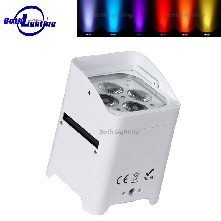 O diodo emissor de luz sem fio UV do diodo emissor de luz dmx de SMART DJ 4x18w RGBWA 6in1 com controle remoto de WIFI