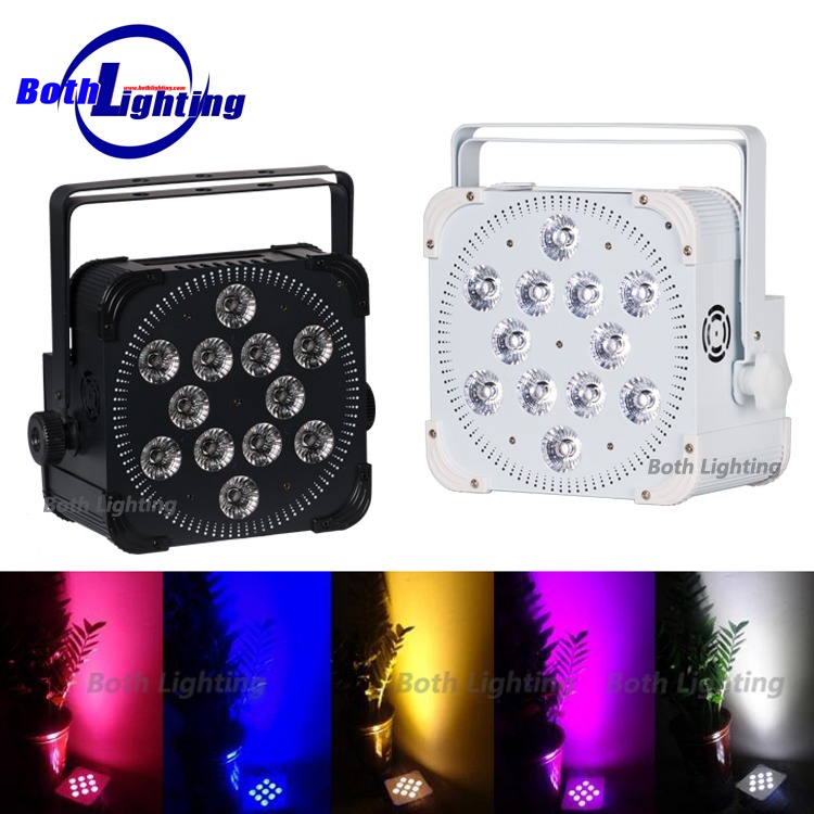 12x18w 24000 MHA alimenté par batterie DMX LED plat Par RGBWA-UV