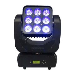 9 * 10W RGBW 4IN1 LED Matrice à tête mobile