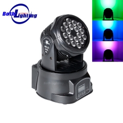 18 * 3W mini led luz de lavado de cabeza móvil