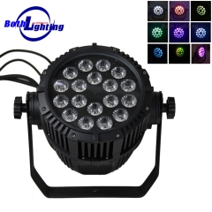 IP65 imperméable 18 * 18W RGBWA UV 6in1 LED pair lumière