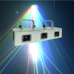 Projetor do laser do feixe da exploração da cor completa do RGB da animação de 3 cabeças