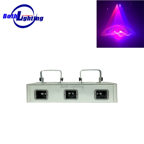 3 head Animation RGB full color scanning beam Laser projector