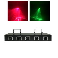 Projecteur laser à faisceau de balayage à 5 couleurs RVB