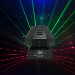 Lente giratoria de movimiento láser RGB de 9 lentes