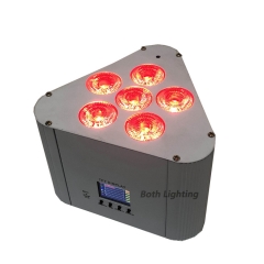 6X18W RGBWA+UV 6 IN 1 Batterieleistung Kabelloses DMX LED Uplighting Wifi&Remote