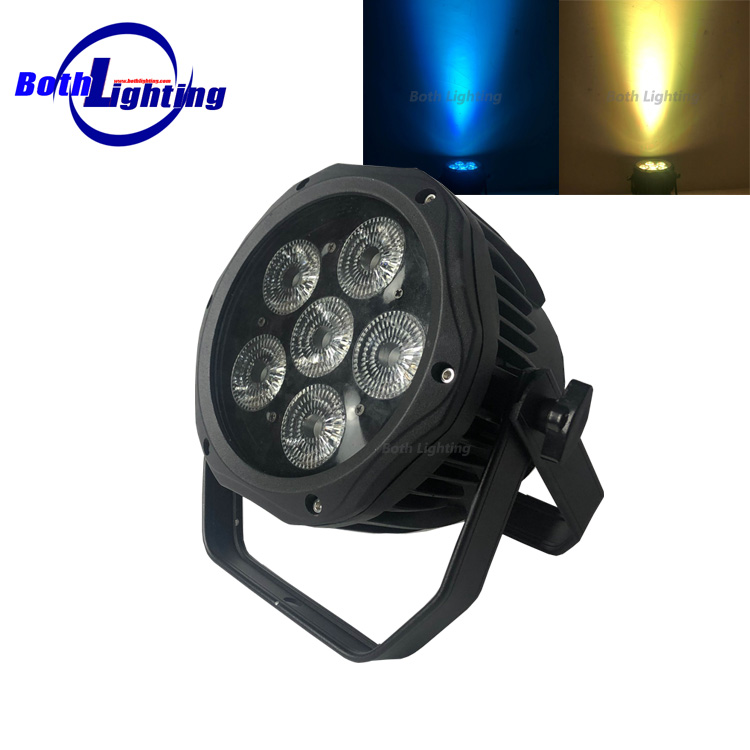 6 * 18W RGBWA + UV 6in1 LED wasserdichte Batterie Par Licht