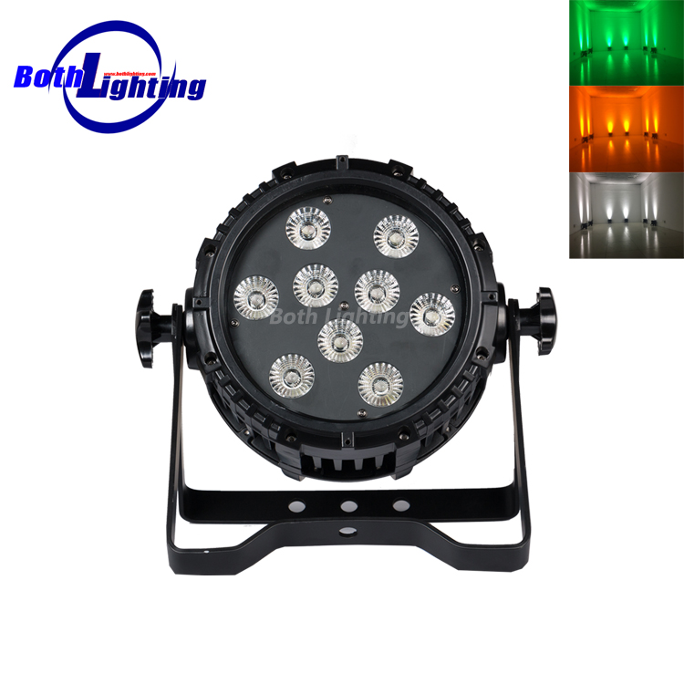 IP54 imperméable 9 * 18W RGBWA UV 6in1 sans fil dmx alimenté par la lumière led pair