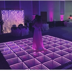 Wireless magnet connection 3D infinity dance floor 60*60cm