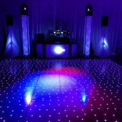 Pista de baile iluminada por las estrellas antideslizante con decoración de paisaje centelleante 60 * 60 cm / 60 * 120 cm