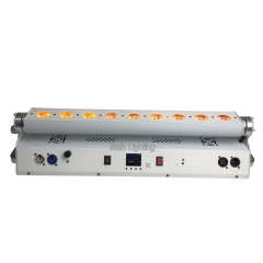Lavadora de parede LED dmx sem fio 9x18w RGBWA UV 6in1 com controle remoto WIFI