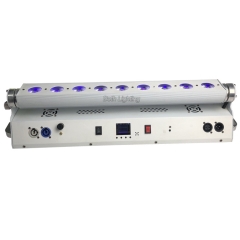 Lèche mur LED dmx sans fil 9x18w RGBWA UV 6in1 avec télécommande WIFI