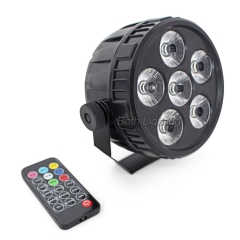 6*10W Plastic led par light with remote control