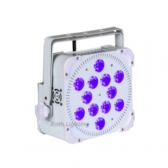 18000MHA alimenté par batterie led par 12*18w RGBWA UV 6in1 alimenté par batterie sans fil DMX plat LED Par