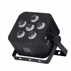 LED sans fil uplighting 6X18W RGBWA UV 6 IN 1 batterie d'alimentation sans fil DMX LED Flat Par