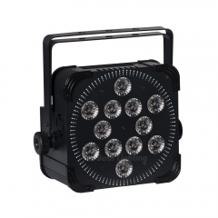 24000MHA Batteriebetriebene drahtlose DMX LED Flat Par 12x18w RGBWA-UVbatteriebetriebenes Uplighting