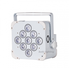 battery powered uplighting 9*18w RGBWA UV 6in1 Wireless DMX led battery par