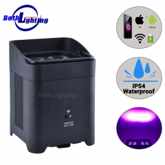 IP54 Wasserdichte 4x18W RGBWA UV Wireless DMX batteriebetriebene LED Uplights Wifi&Remote