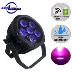 6*18w RGBWA+UV 6in1 Светодиодный водонепроницаемый аккумулятор Par Light