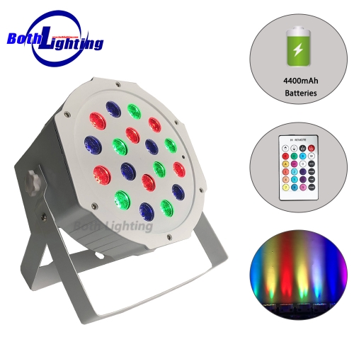 18 * 1w BATTERIE PAR Rechargeable LED DJ Club Wash Up-Light + Remote