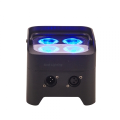 S4 mini 4 * 18w RGBWA + UV 6in1 LED mini batterie Par lumière avec télécommande