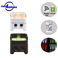 S6 mini 6*18w RGBWA+UV 6in1 LED mini batería Par Light con control remoto