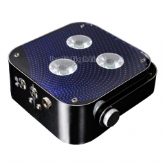 Mini holofote LED 3X12W Três LEDs com controle remoto RF